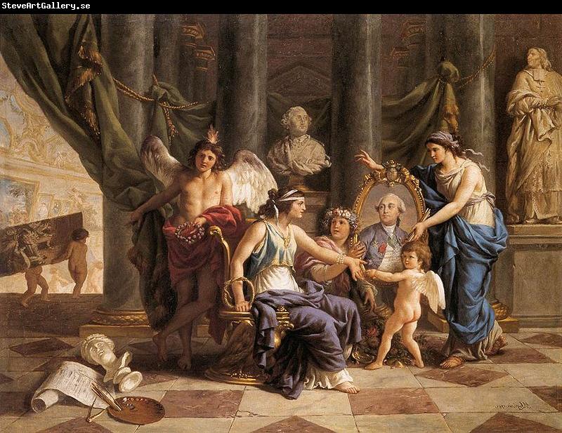 Louis Jean Francois Lagrenee Allegory on the Installation of the Museum in the Grande Galerie of the Louvre